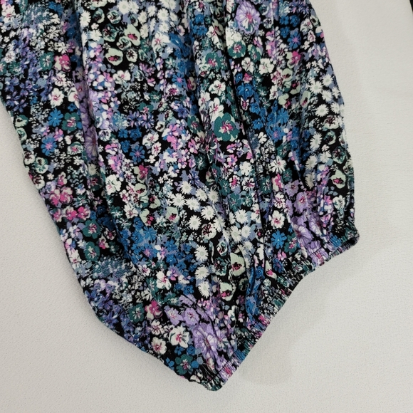 Wild Fable Floral Lightweight Top Sz 4X - Teal 331131446 - Picture 4 of 13